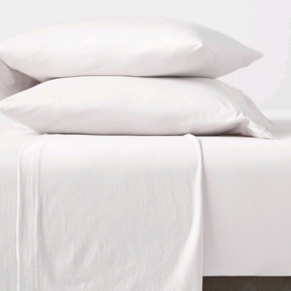 Room Essential Queen Jersey Sheet Set White - Picture 2 of 5